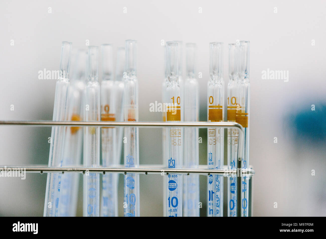 Test tubes in a laboratory Stock Photo Alamy