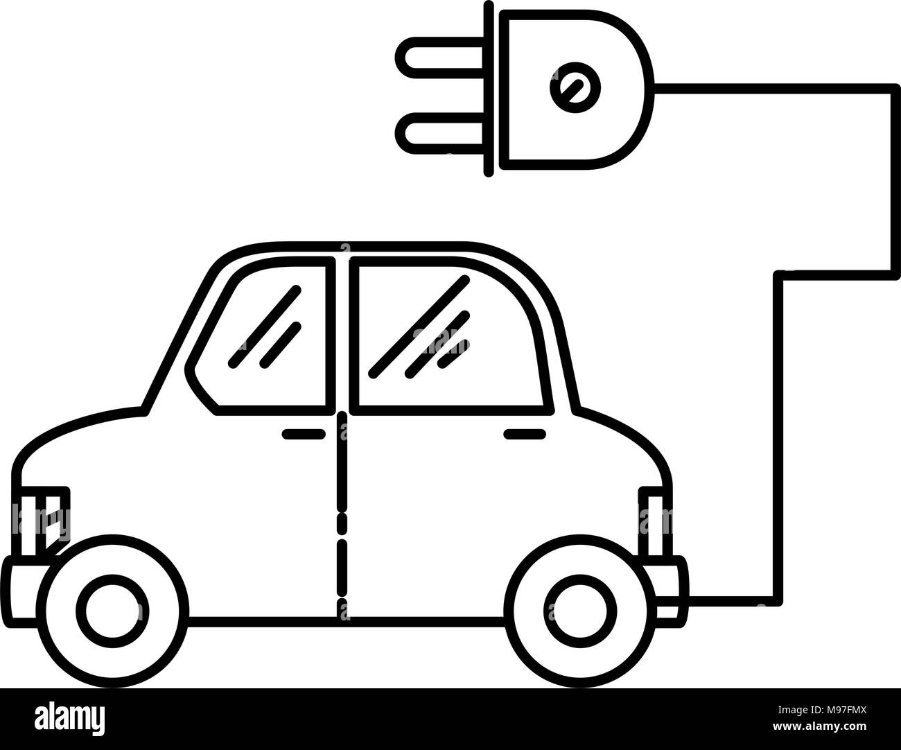 eco car vehicle transport icon vector illustration design Stock Vector ...