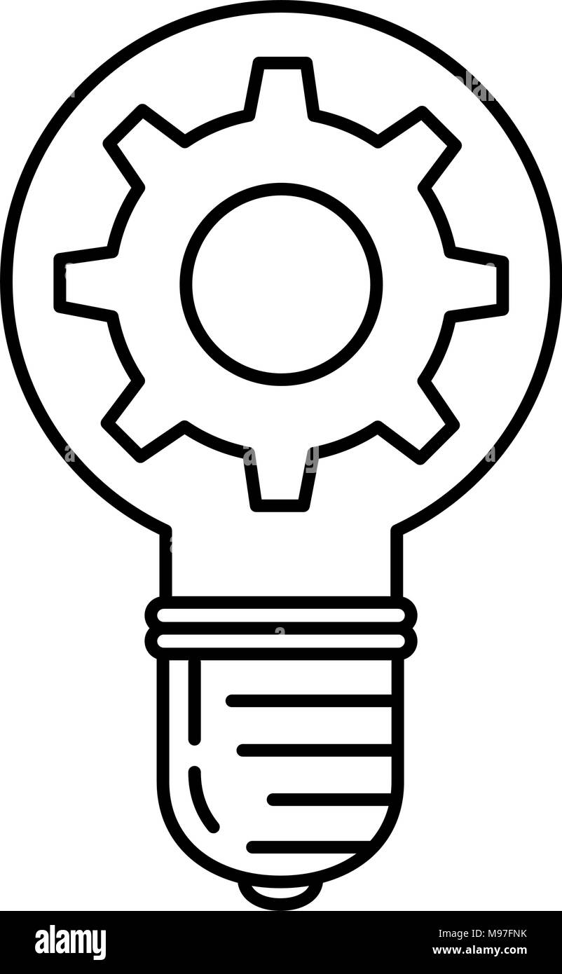 bulb energy with gear vector illustration design Stock Vector Image & Art - Alamy