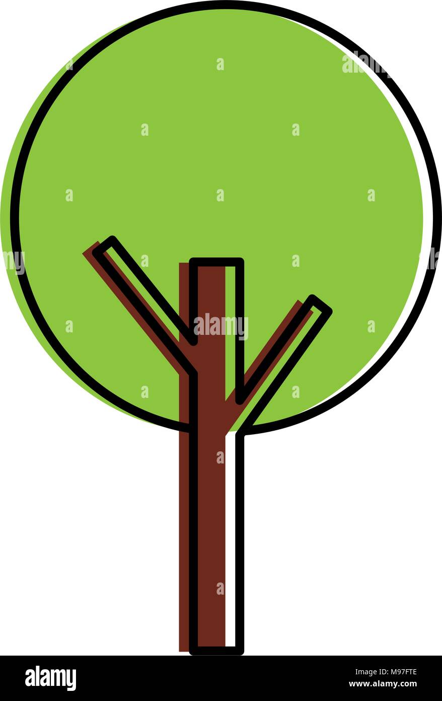 tree plant ecology icon vector illustration design Stock Vector Image ...