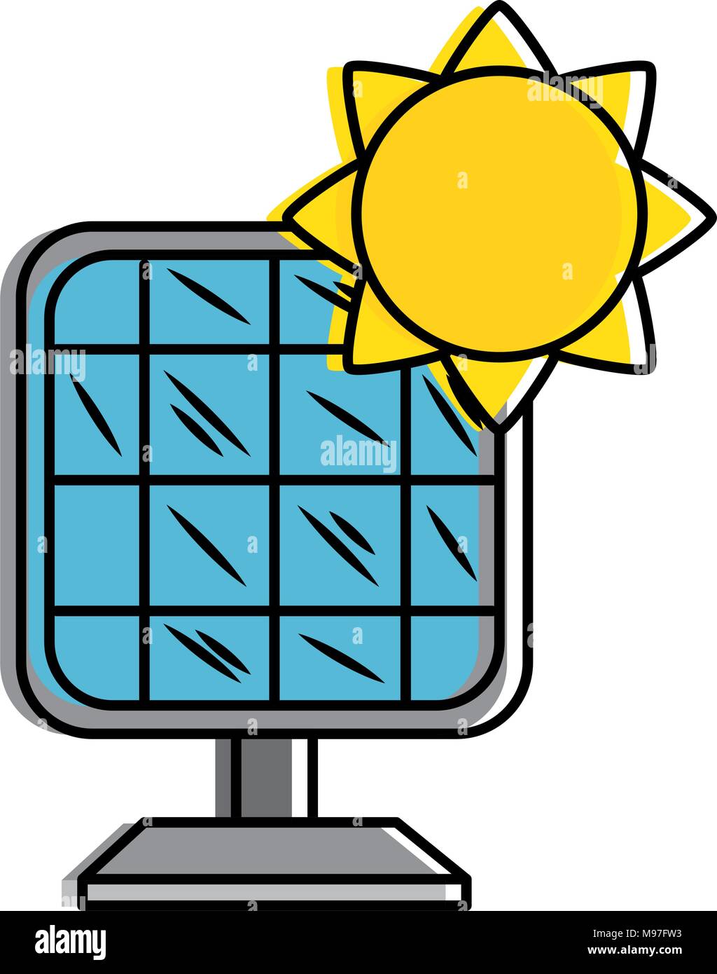 panel solar energy alternative vector illustration design Stock Vector ...