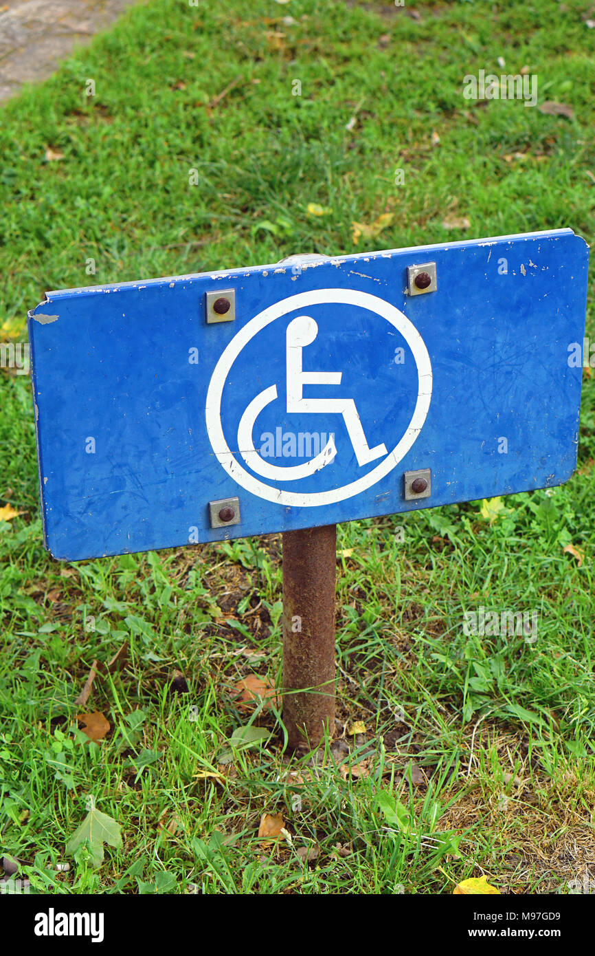 Disabled sign international symbol of access Stock Photo - Alamy