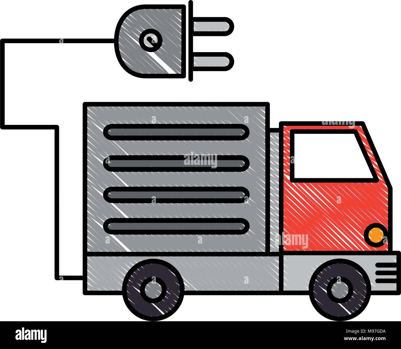 eco truck vehicle isolated icon vector illustration design Stock Vector ...