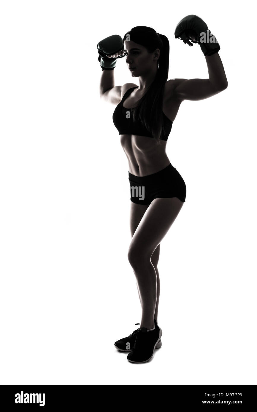 Shadow boxing woman hi-res stock photography and images - Alamy