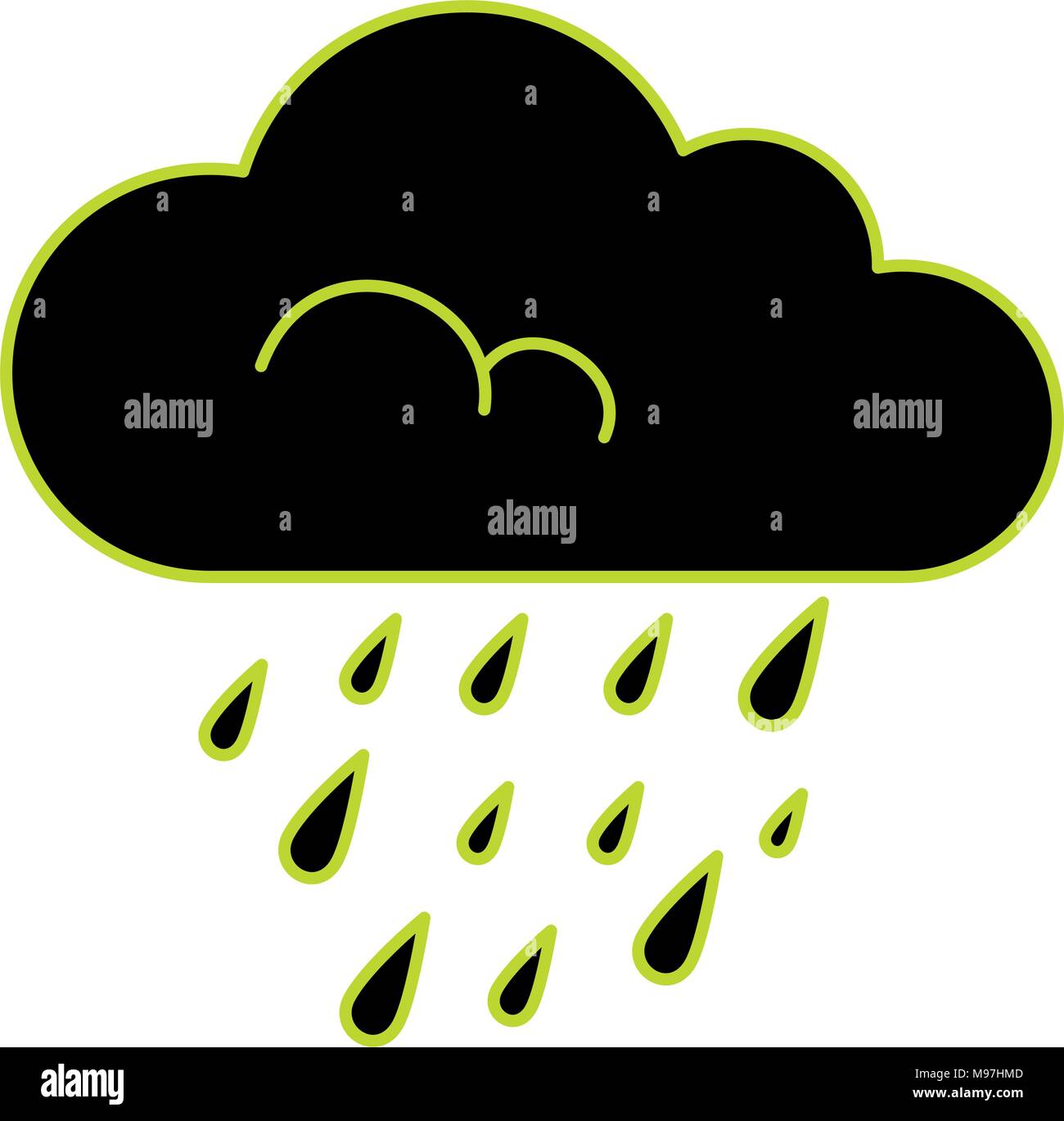 cloud rain weather isolated icon Stock Vector Image & Art - Alamy