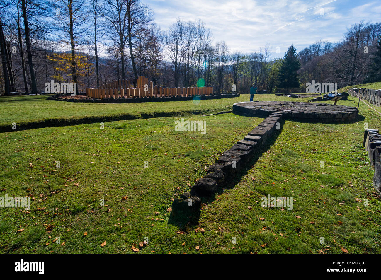Sarmizegetusa, the capital of Dacia - the  Dacian Empire, now a UNESCO World Heritage Site.Transylvania, Romania. Autumn landscapes in the Carpathians Stock Photo