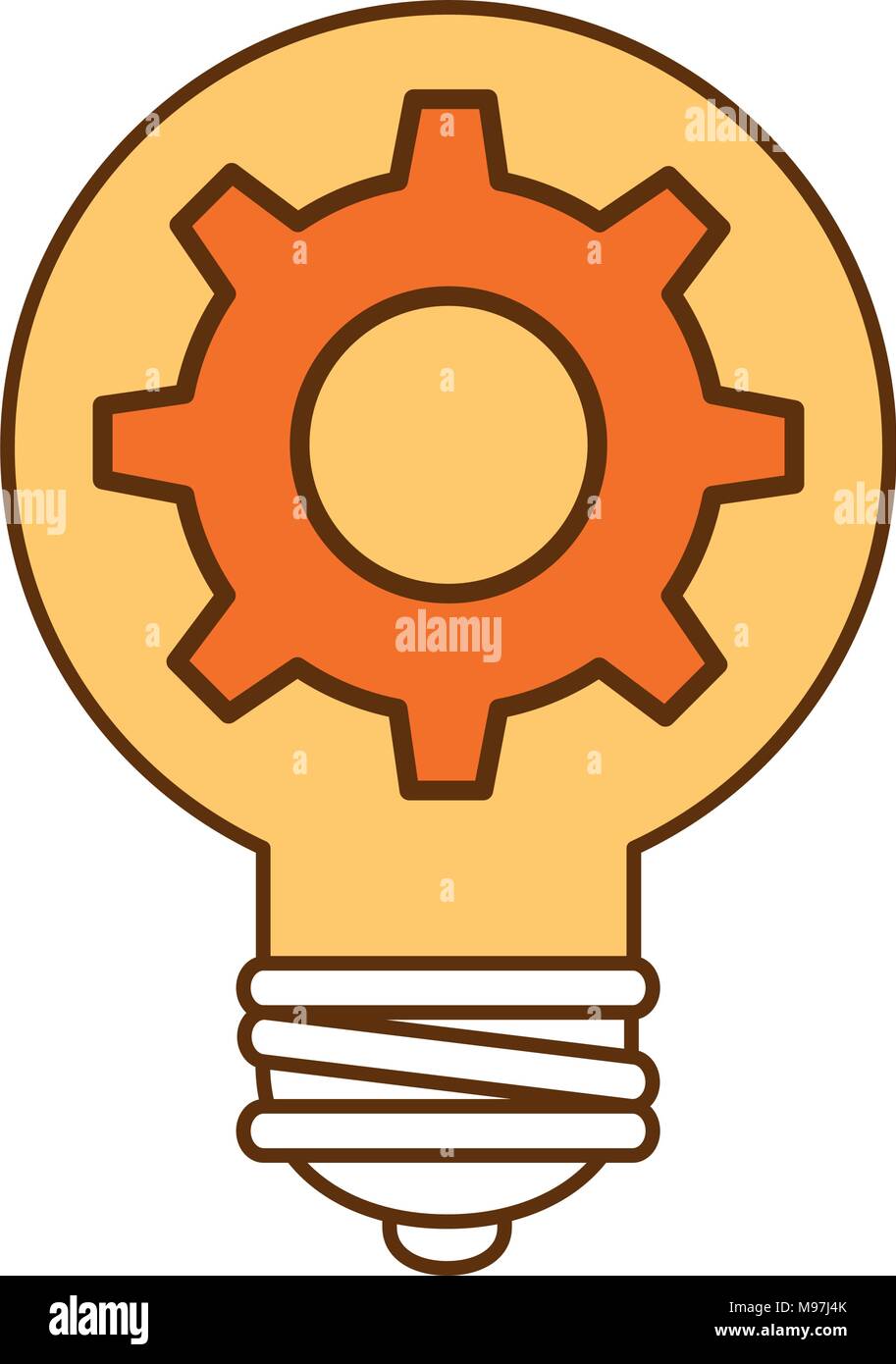 bulb energy with gear Stock Vector Image & Art Alamy