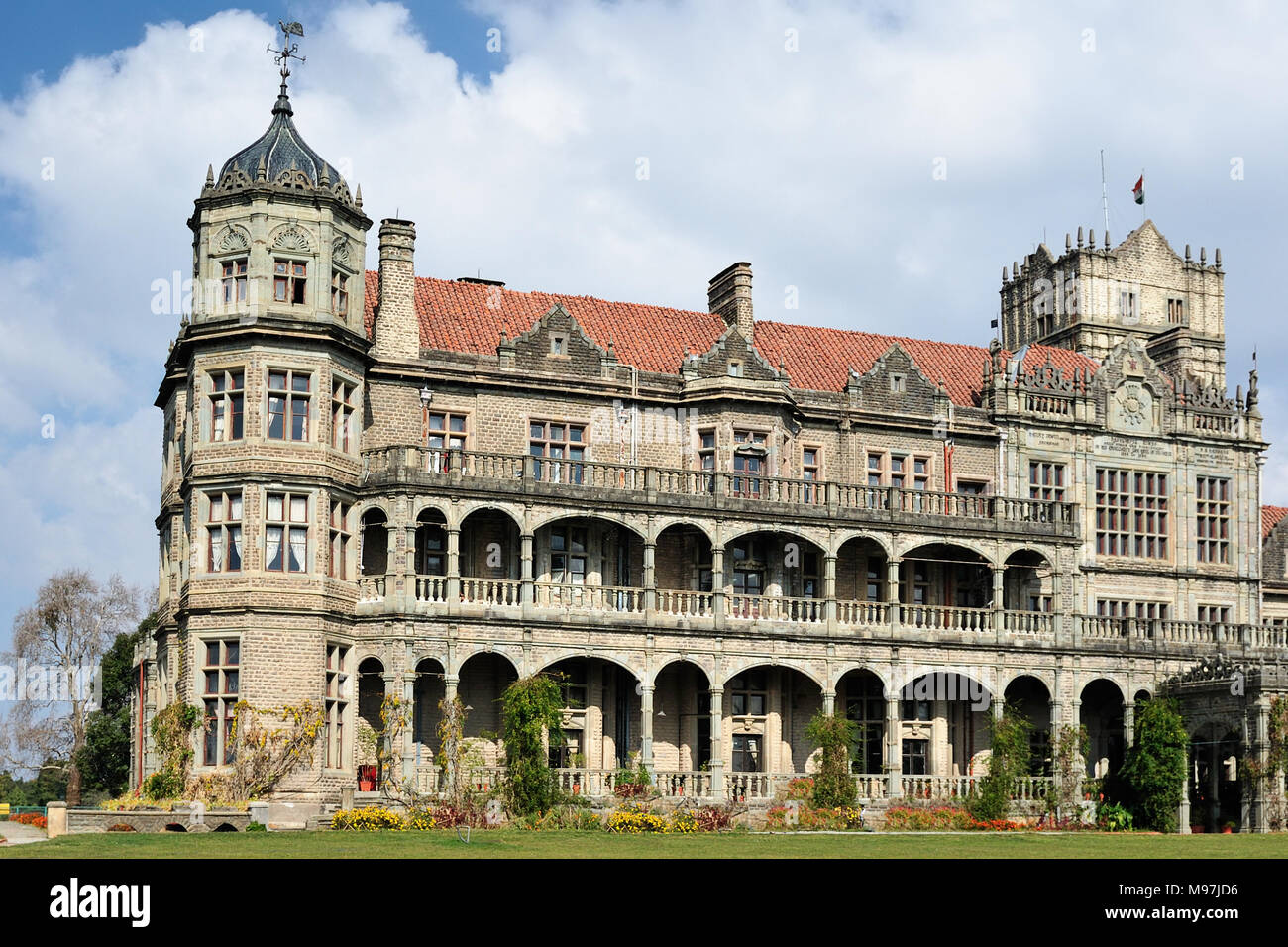 Viceregal Lodge (Rashtrapati Niwas) on Obserwatory Hill in Shimla. It was the residence of the British Viceroy of India. Emblem Stock Photo