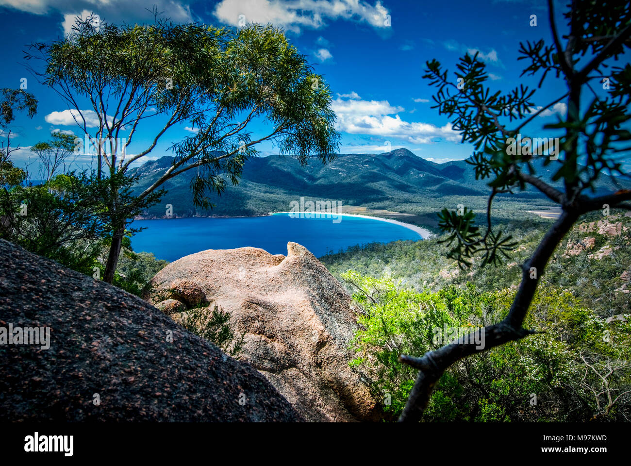 Australien, Tasmanien,  Coles Bay, Freycinet Halbinsel, 'Wineglass Bay' Stock Photo