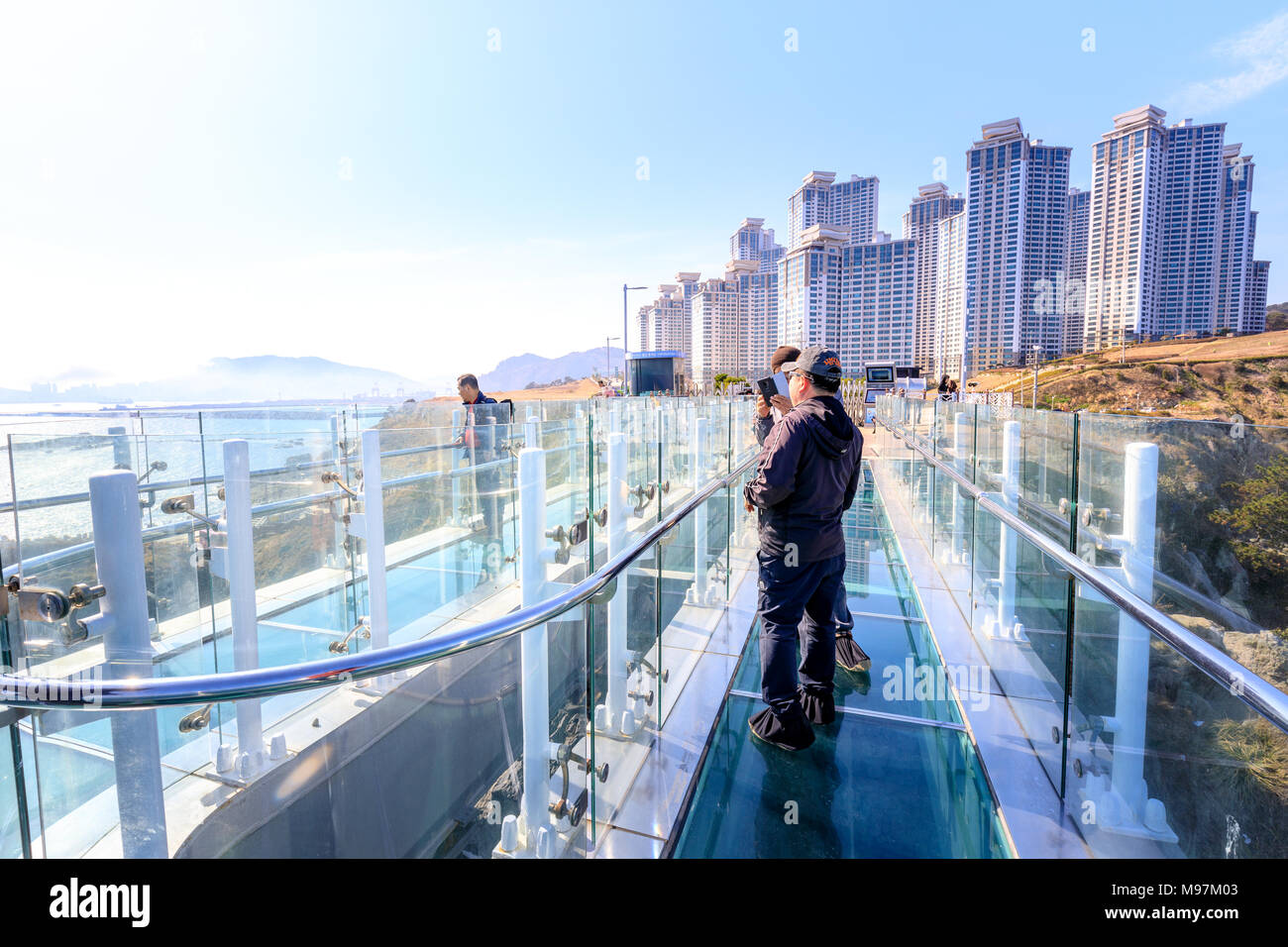 Busan South Korea March 14 18 Scenery Of Oryukdo Sky Walk In Busan City Stock Photo Alamy