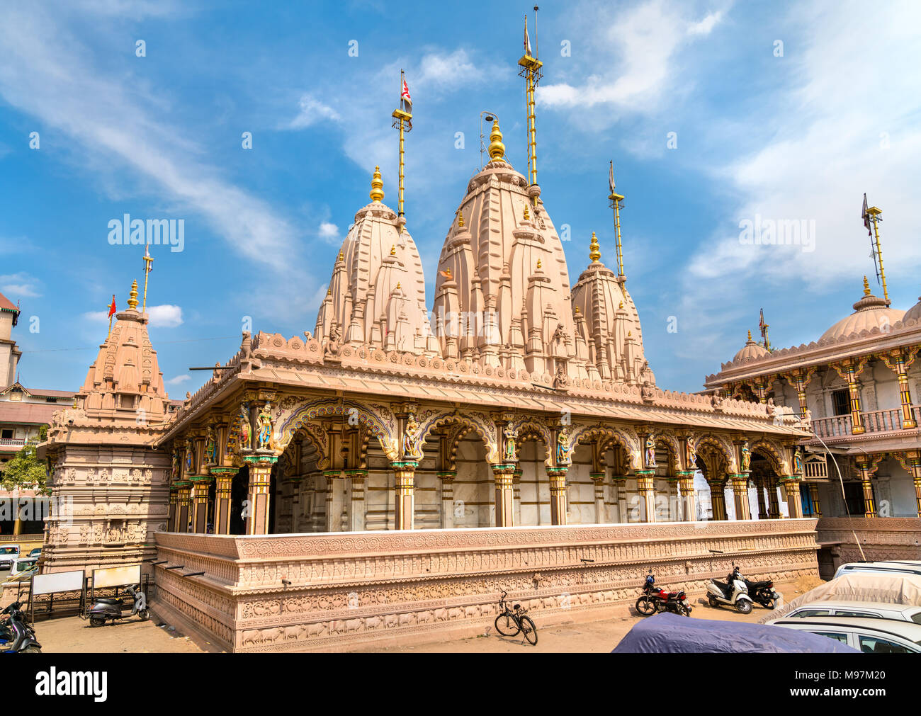 Kalupur Swaminarayan Mandir, a hindu temple in the old city of Ahmedabad - Gujarat State of India Stock Photo