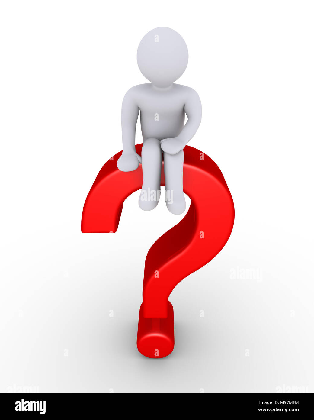 3d question mark symbol and a person sitting on it Stock Photo - Alamy 3d question mark symbol and a person sitting on it Stock Photo - Alamy