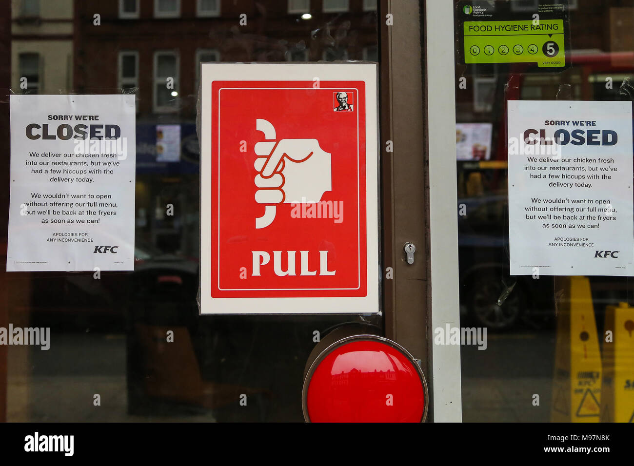 Kentucky Fried Chicken (KFC) fast food restaurant in Wood Green, north