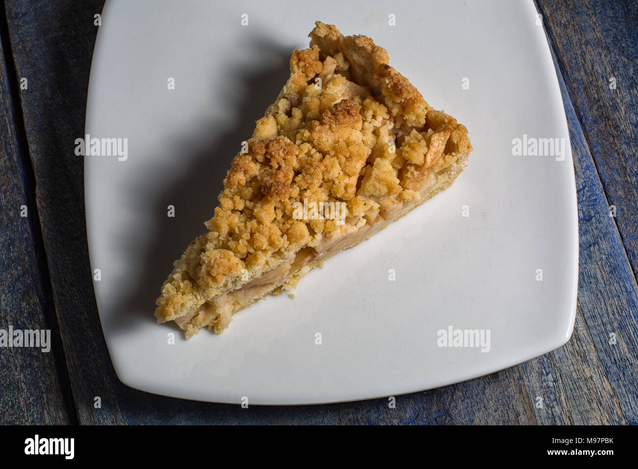 slice of cake on plate Stock Photo