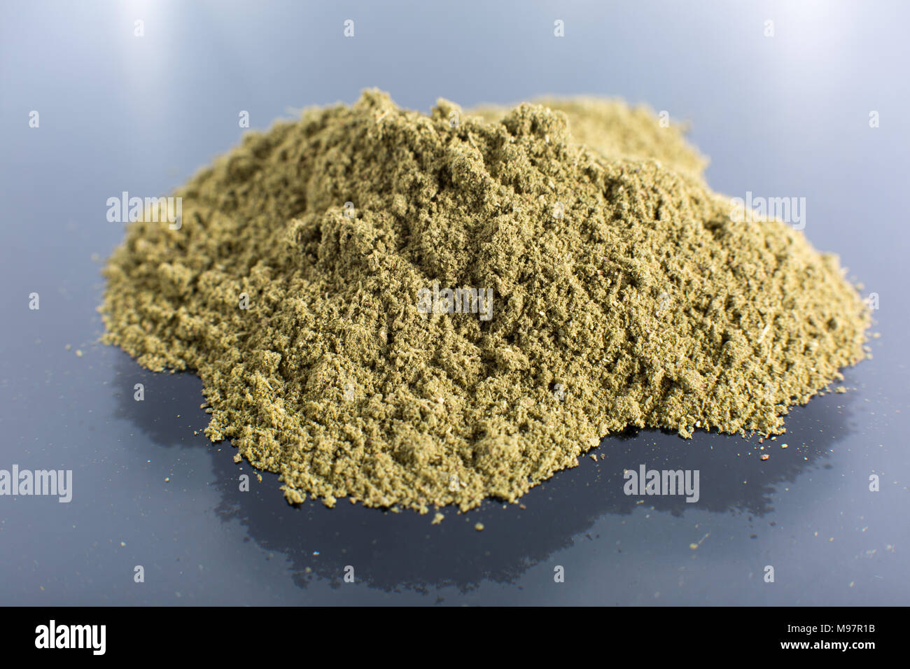 coca leaf flour used for altitude sickness treatment tea and ingredient for baking Stock Photo