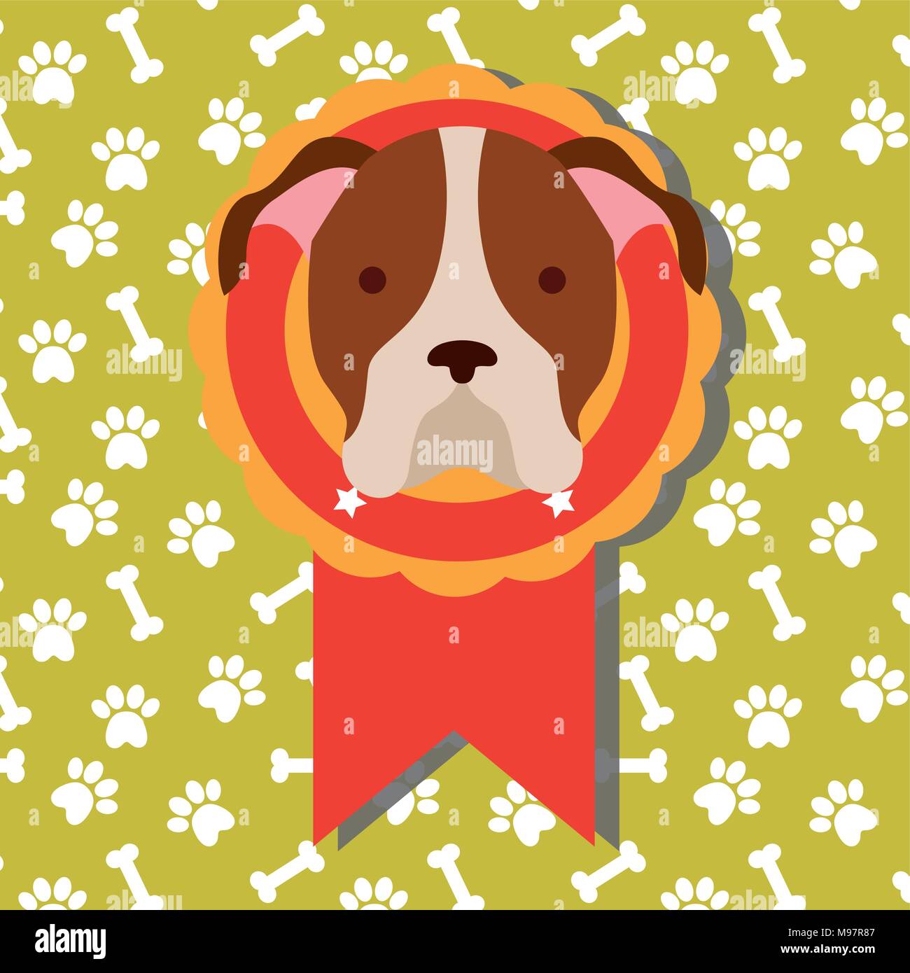 dog animal domestic Stock Vector