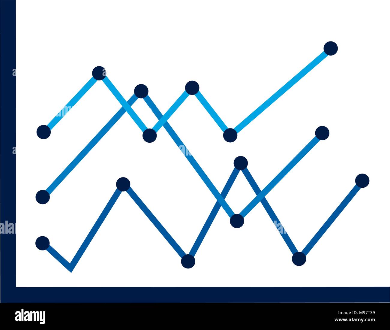 diagram linear graph statistical analysis business Stock Vector Image ...