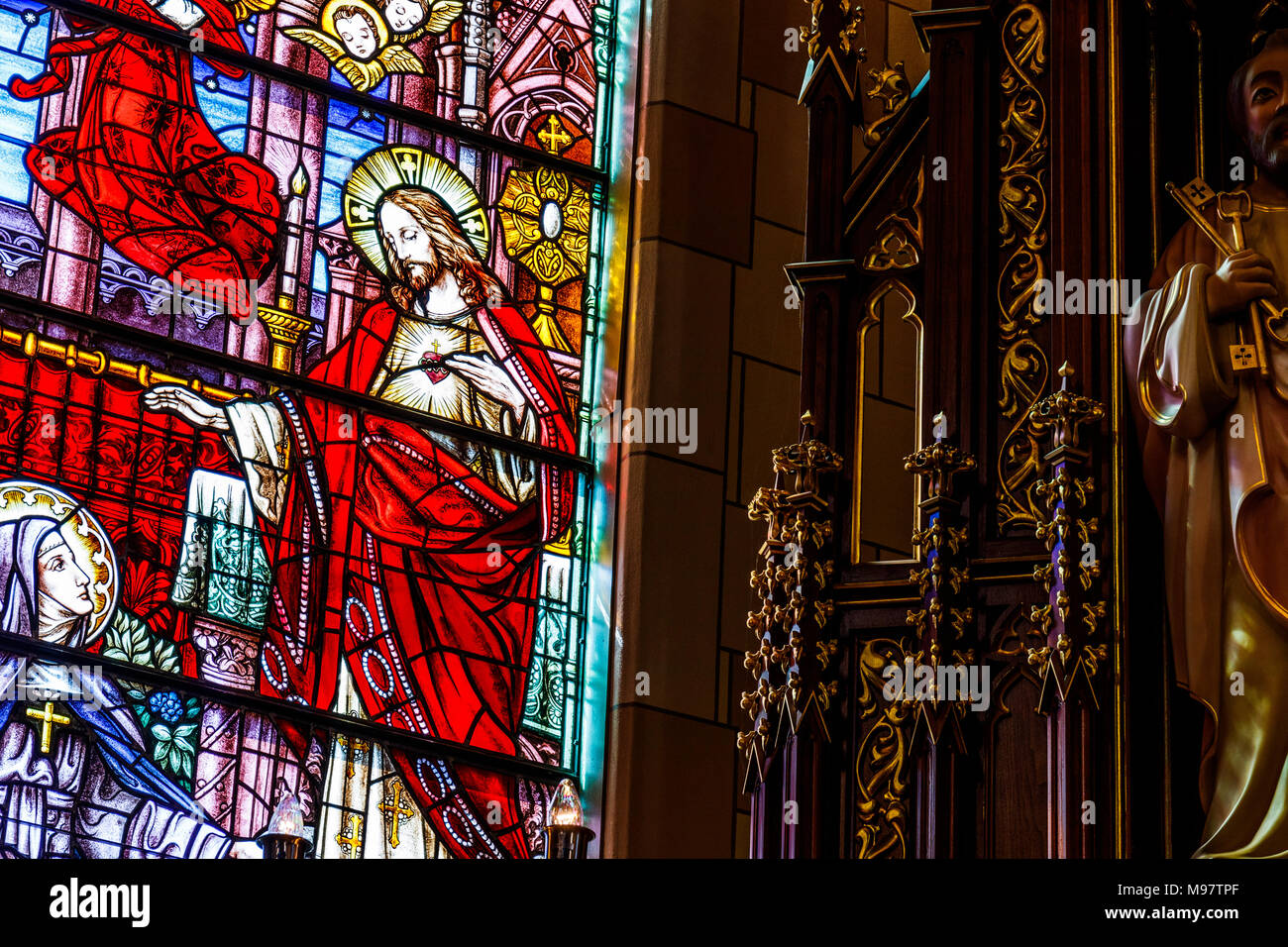 Indianapolis Circa March 2018 Beautiful Sacred Heart Catholic Church