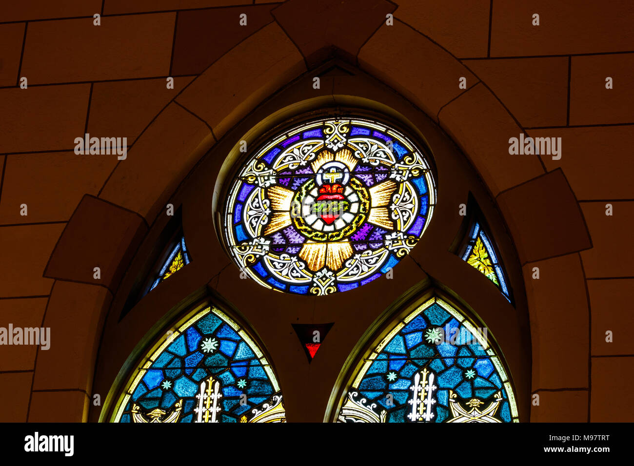 Stained glass in sacred heart hires stock photography and images Alamy