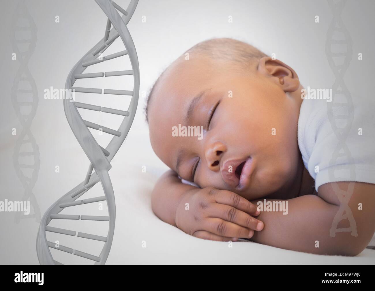 Baby with DNA Stock Photo Alamy
