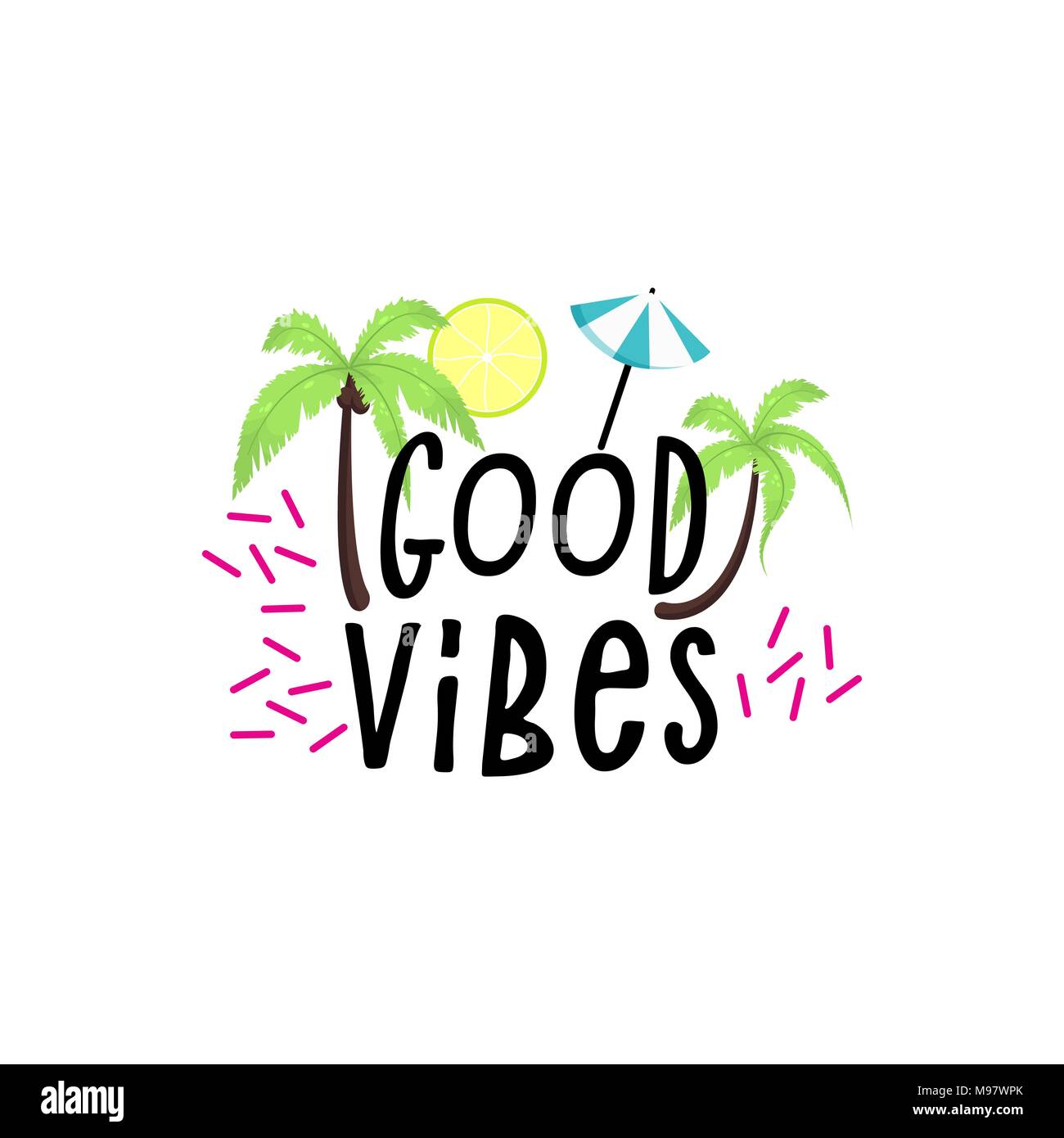 Trendy Summer Tropical Leaves Vector Design Stock Vector