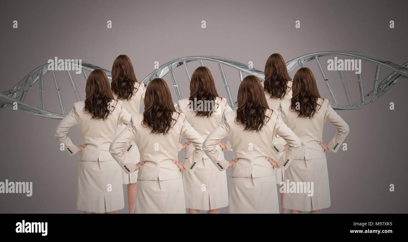Clone women with DNA Stock Photo Alamy