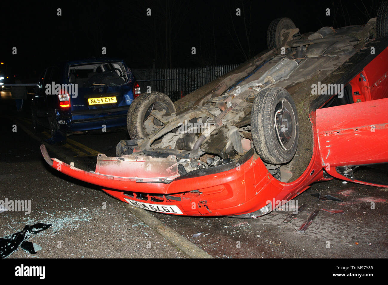 Road Traffic Collision, car crash Stock Photo Alamy