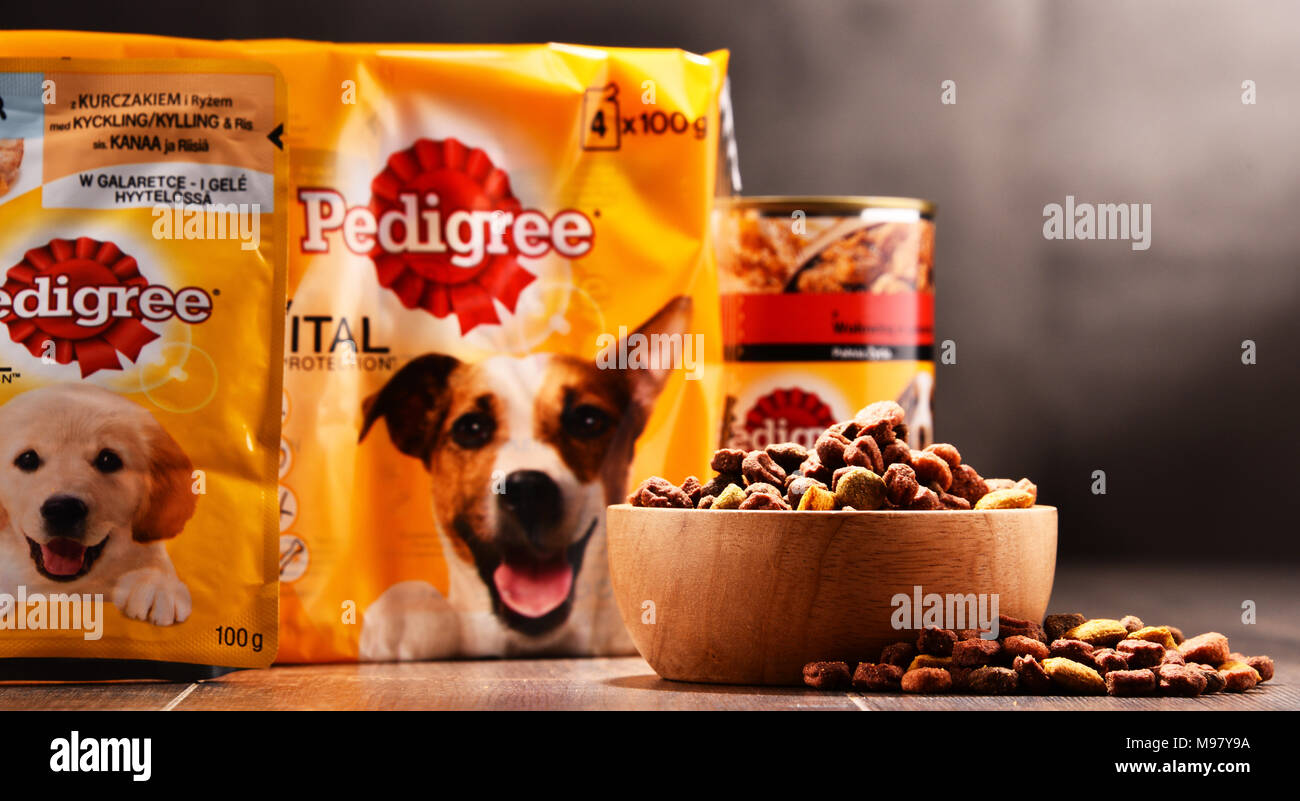 Poznan Poland Feb 21 2018 Dog Food Products Of Pedigree Petfoods Subsidiary Of The American Group Mars Incorporated Headquartered In Mclean V Stock Photo Alamy