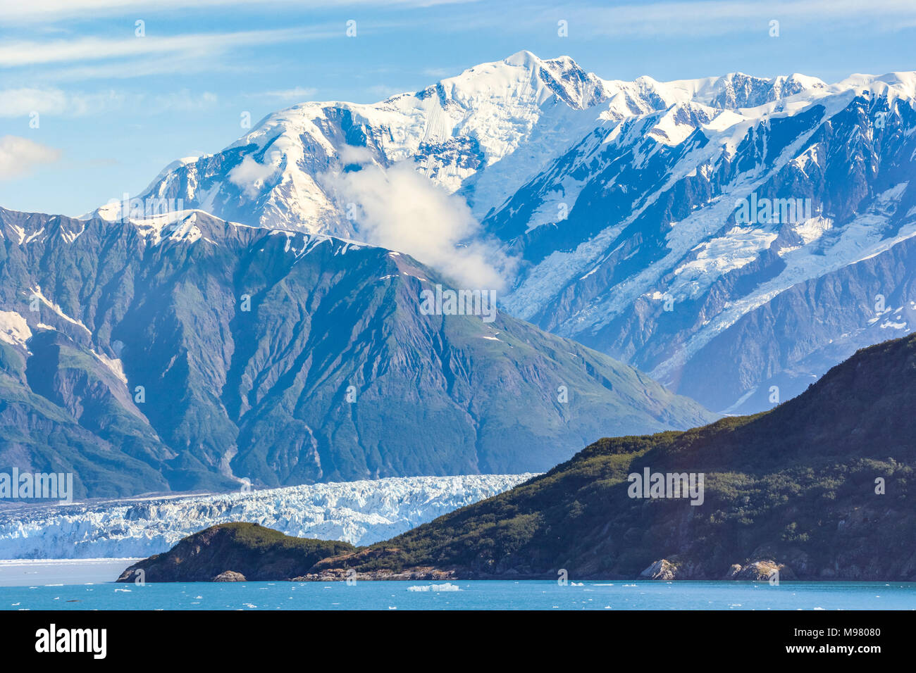 USA, Alaska, St. Elias Mountains and Yukon, Hubbard Glacier Stock Photo