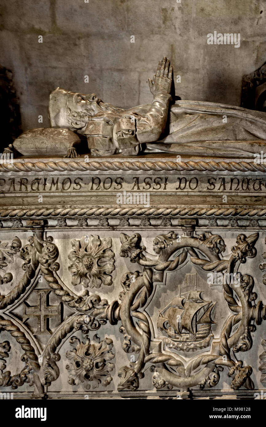 Tomb Of Vasco Da Gama 1460 1524 Portuguese Explorer And The First European To Reach India By Sea The Jeronimos Monastery 1469 1521 Hieronymites Monastery Is A Former Cloister Convent Of The Order