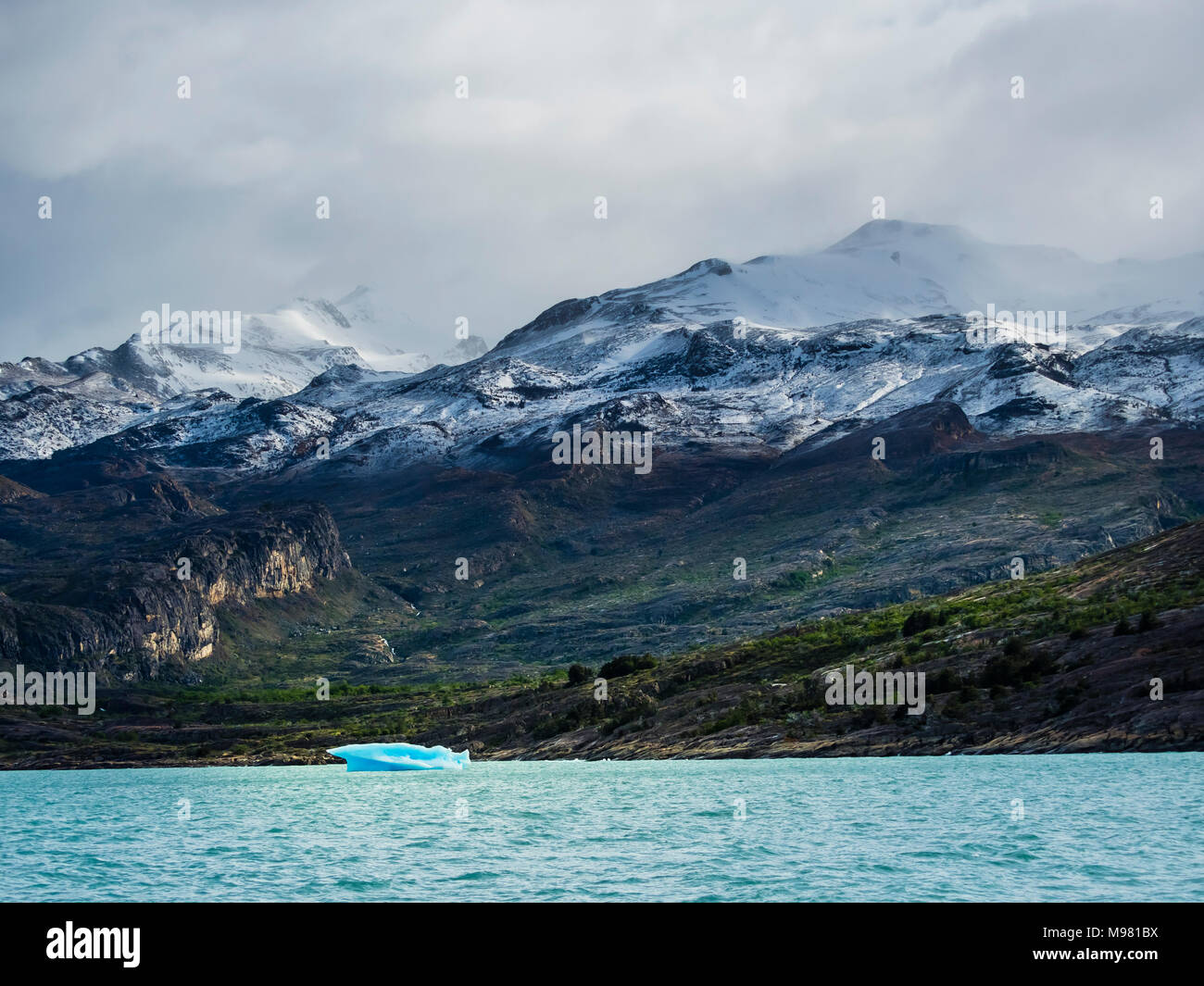 Argentina, Patagonia, El Calafate, Puerto Bandera, Lago Argentino, Parque Nacional Los Glaciares, Estancia Cristina Stock Photo