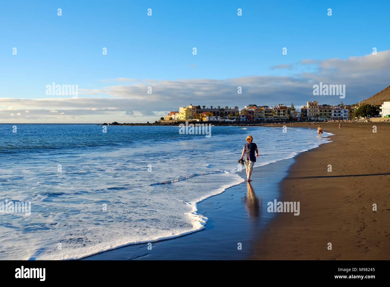 Strand in La Playa, Valle Gran Rey, La Gomera, Kanarische Inseln, Spanien Stock Photo