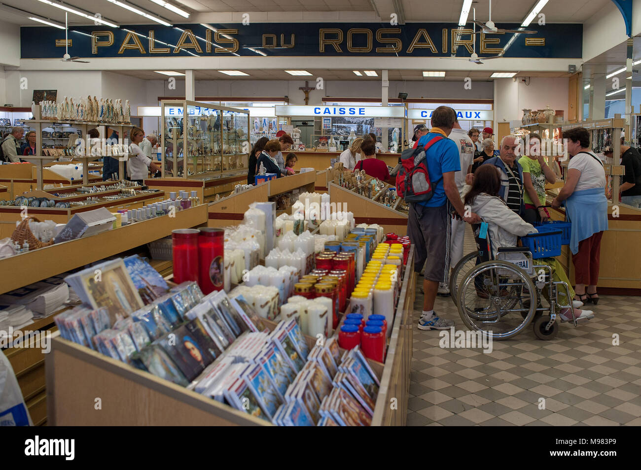 Lourdes. Souvenirs shop. France Stock Photo Alamy
