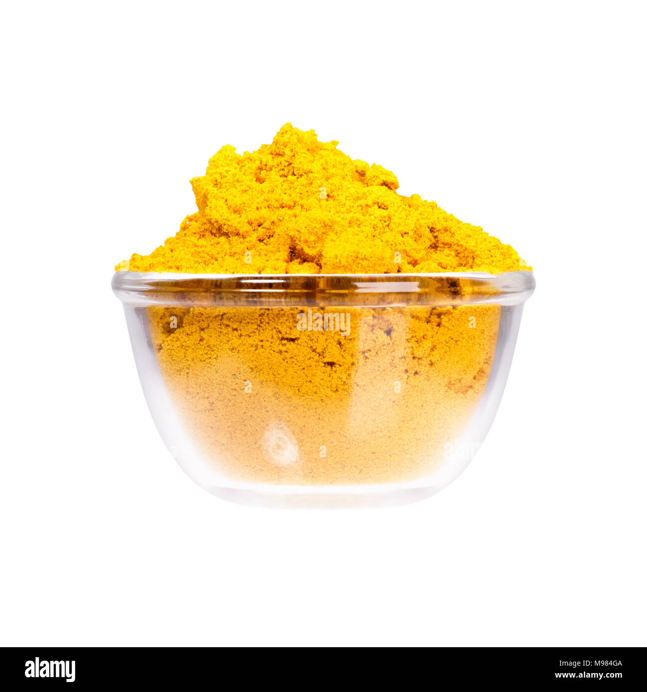 Pile of yellow curry powder in saucepan, macro shot Stock Photo Alamy