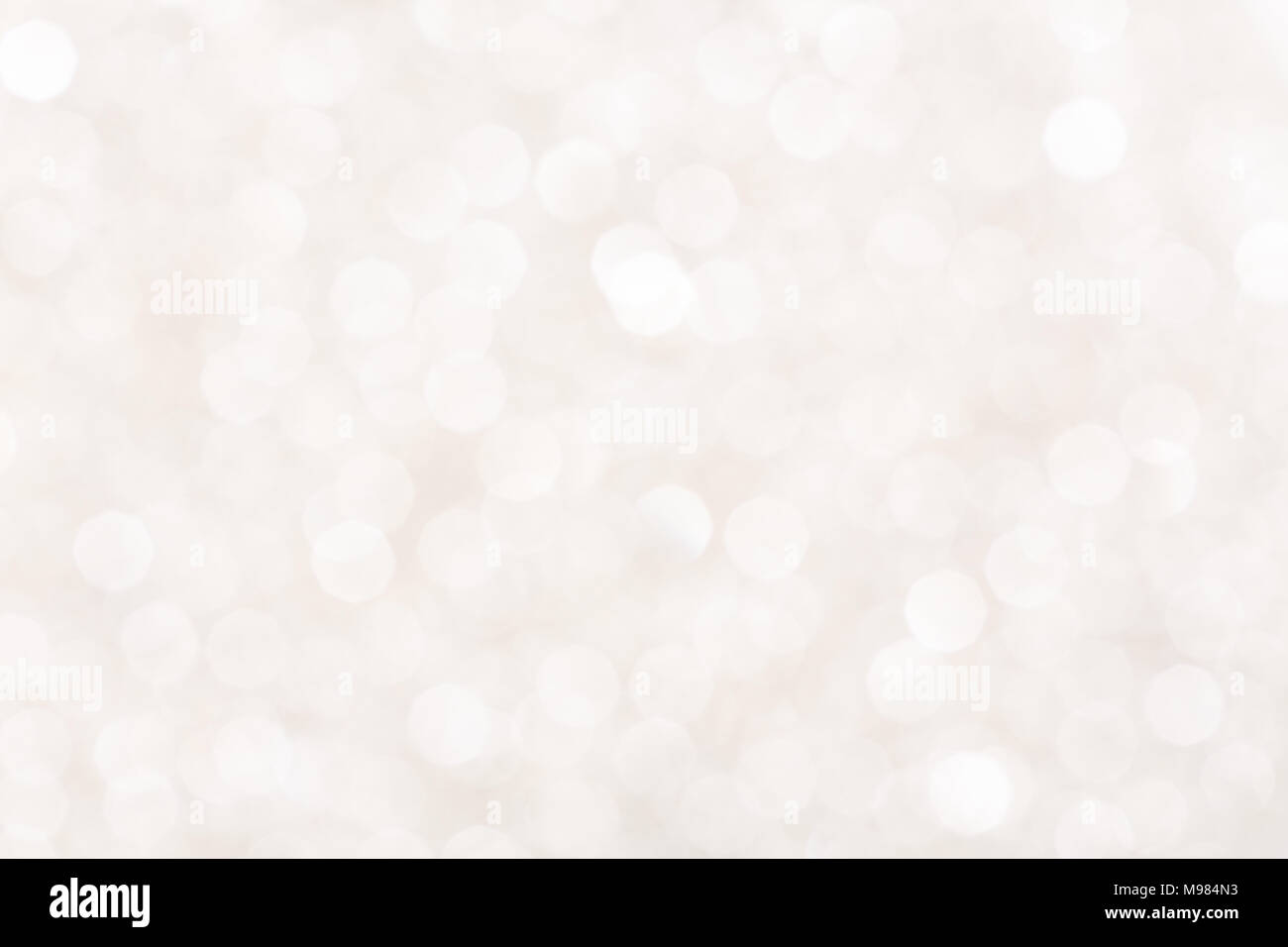 Defocused light silver bokeh background.  Stock Photo