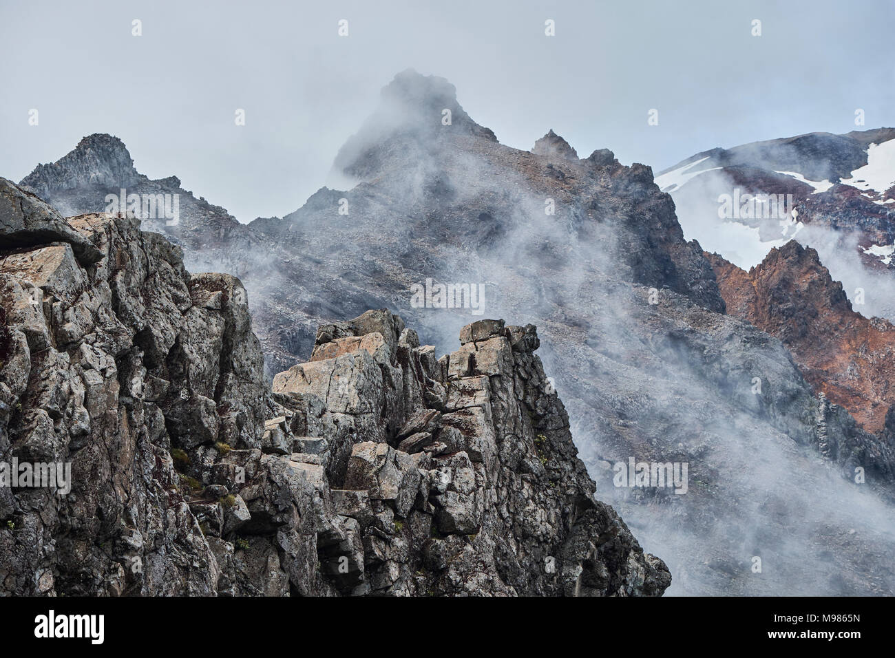 New Zealand, North Island, Tongariro National Park, volcanic landscape Stock Photo