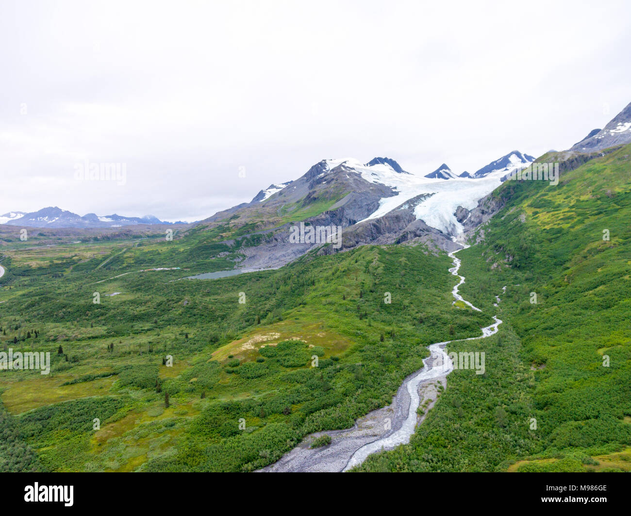 Aerial view of glacier hi-res stock photography and images - Alamy
