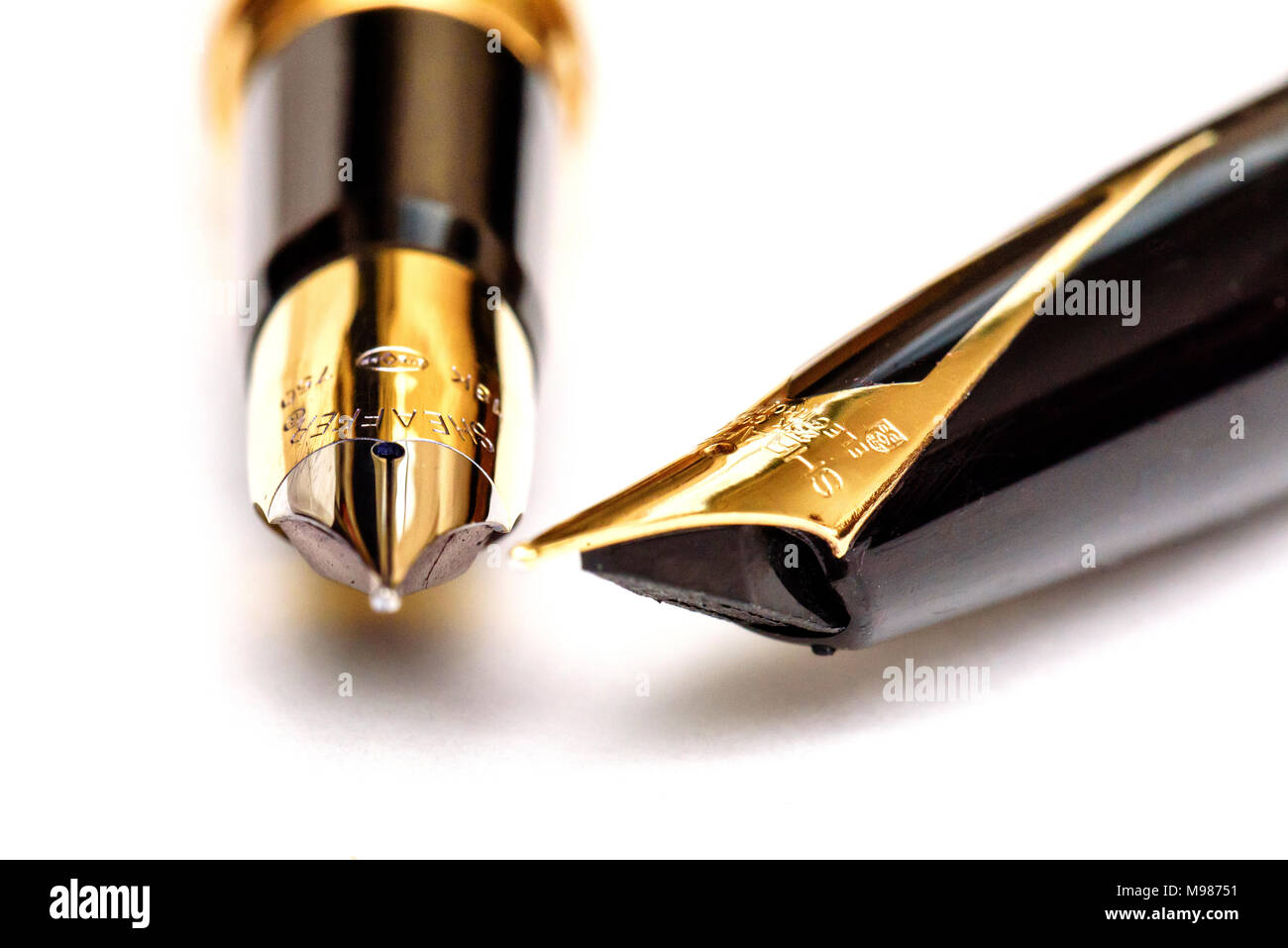 Gold fountain Pens Stock Photo Alamy