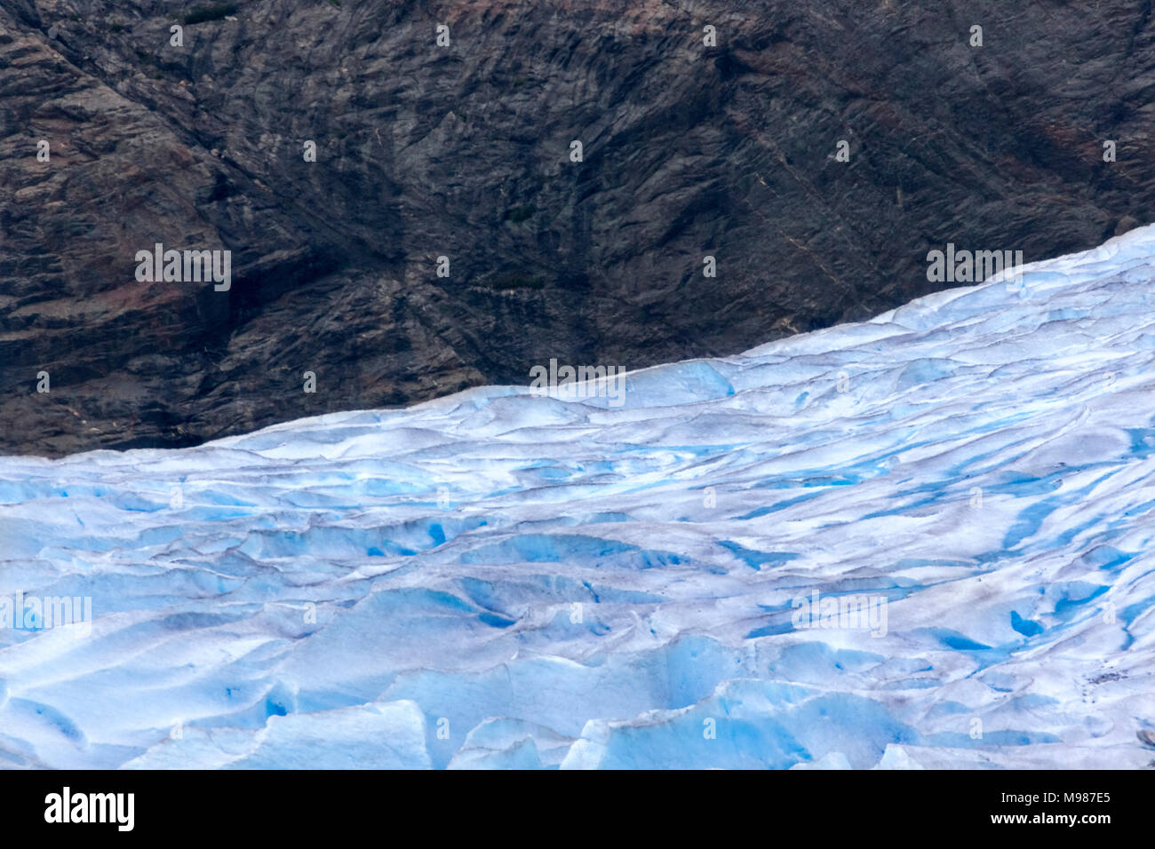 USA, Alaska, Juneau, Mendenhall glacier, rock Stock Photo - Alamy