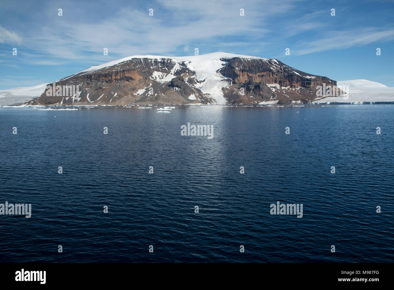 View Of Brown Bluff, Antarctica, Showing Glacier, Mountains And Ice 