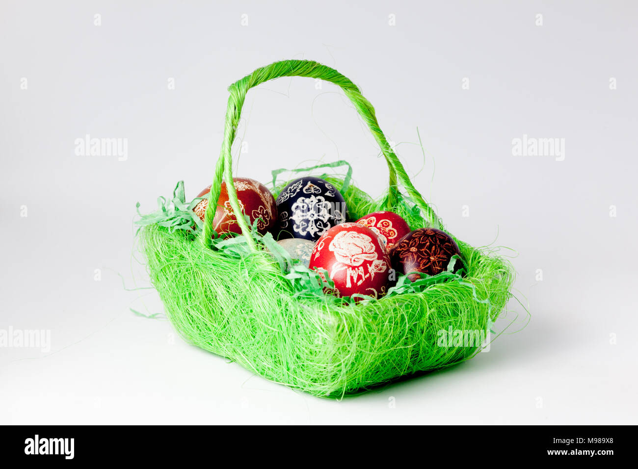 easter eggs isolated on white Stock Photo - Alamy