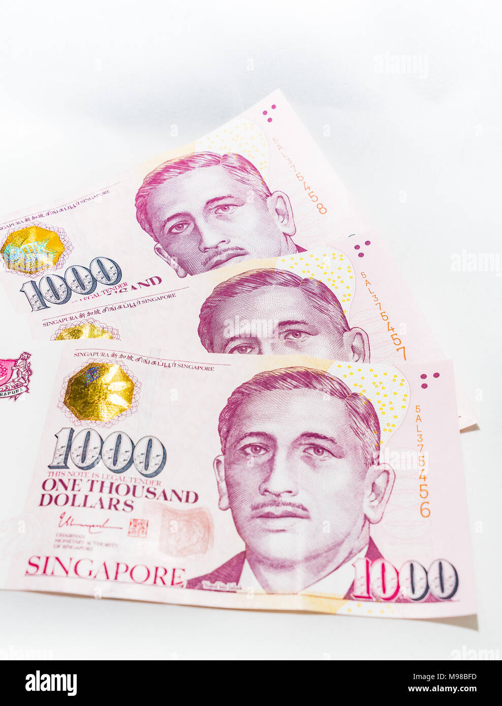 Singapore Dollar Isolated, Banknote Singapore on White background, The Singapore  dollar is the official currency of Singapore Stock Photo - Alamy