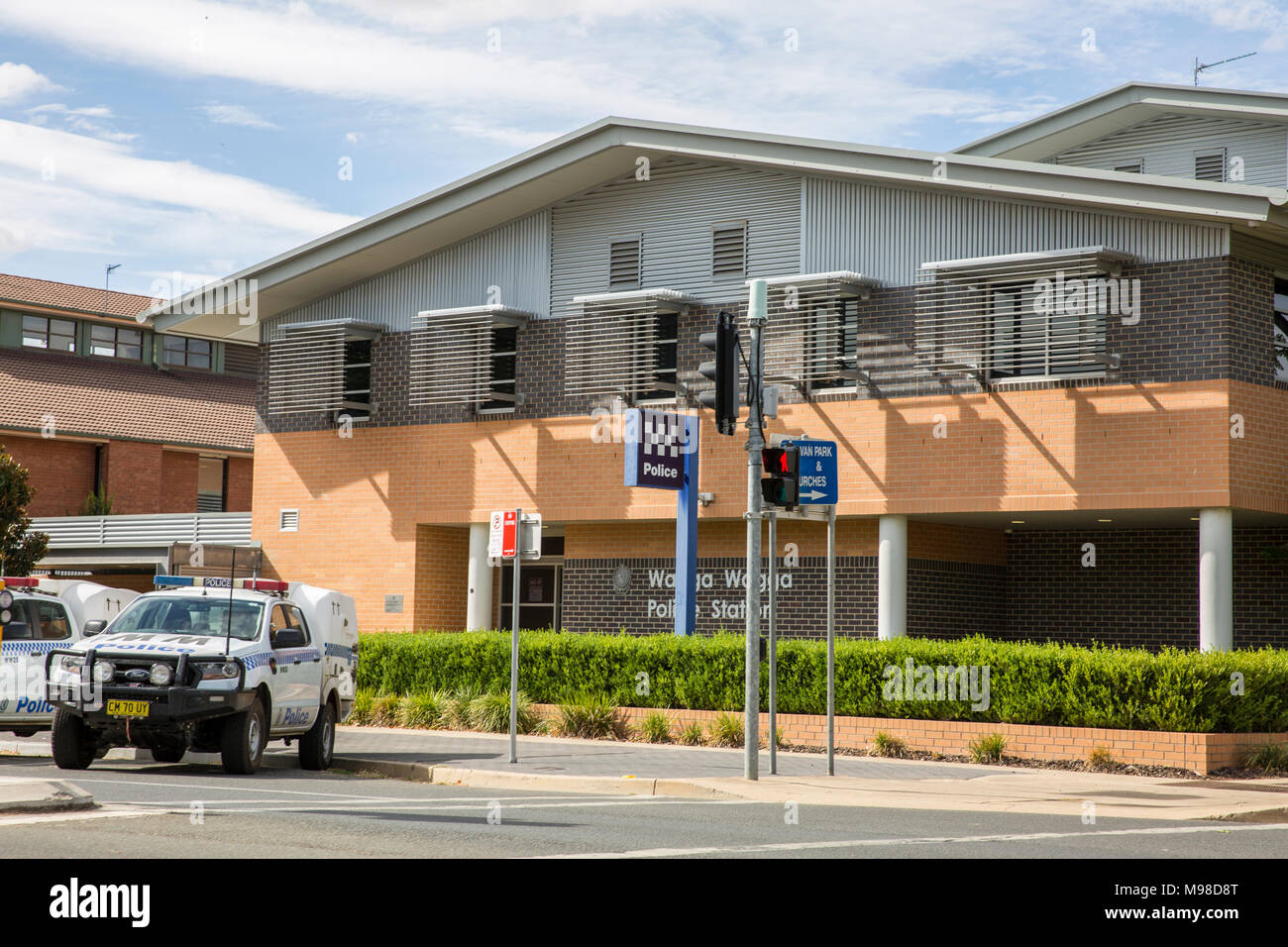 Wagga Wagga police station , in this regional city, New South Wales,Australia Stock Photo