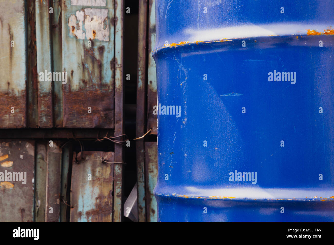 Old rusty drum closeup Stock Photo Alamy