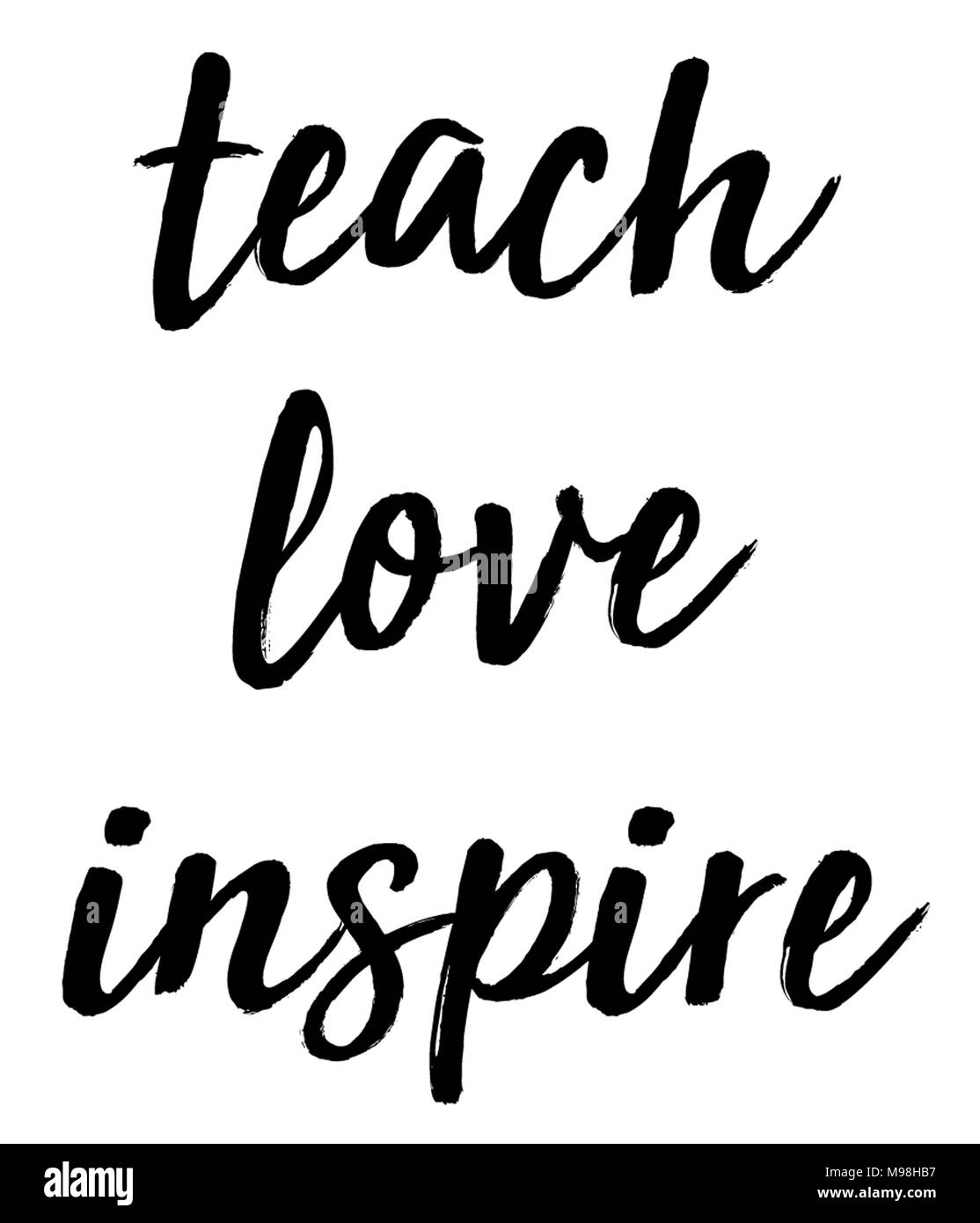 teach love inspire Stock Photo