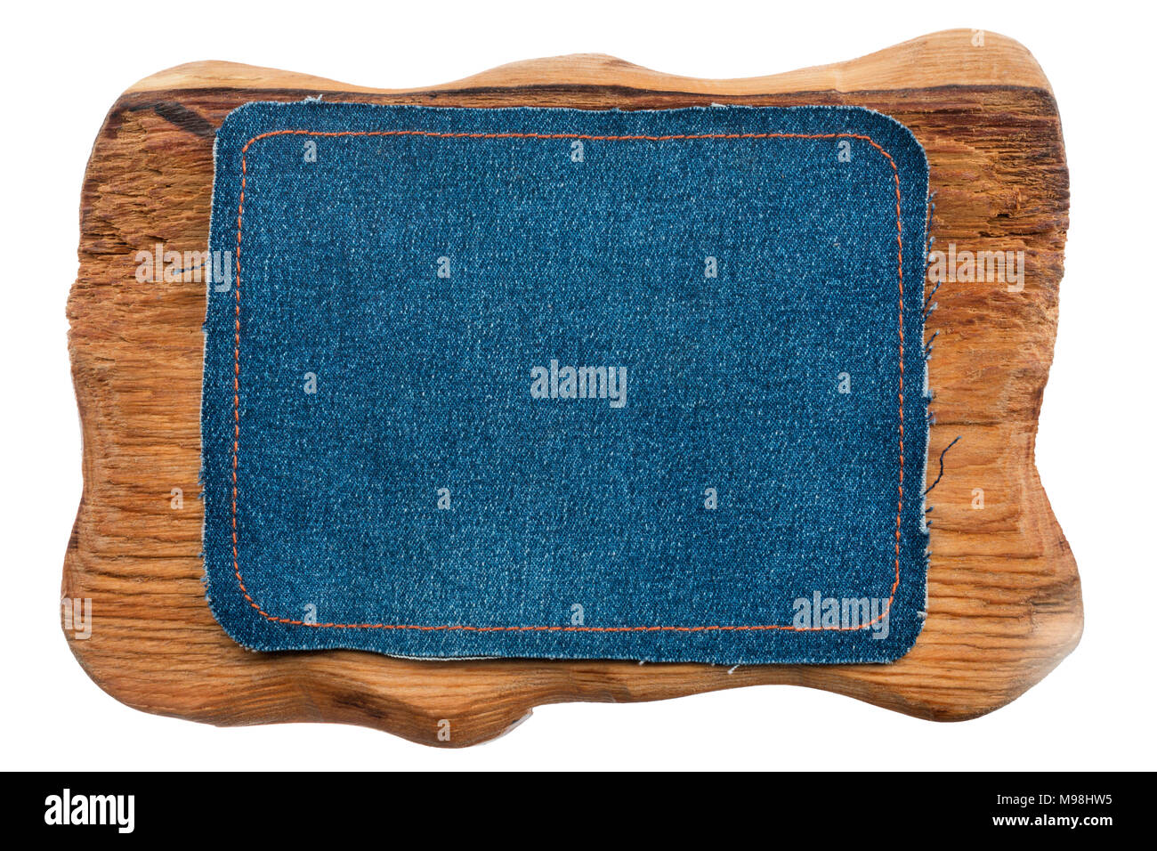 Two frames of denim and wood with a place for your text. Fashion ...
