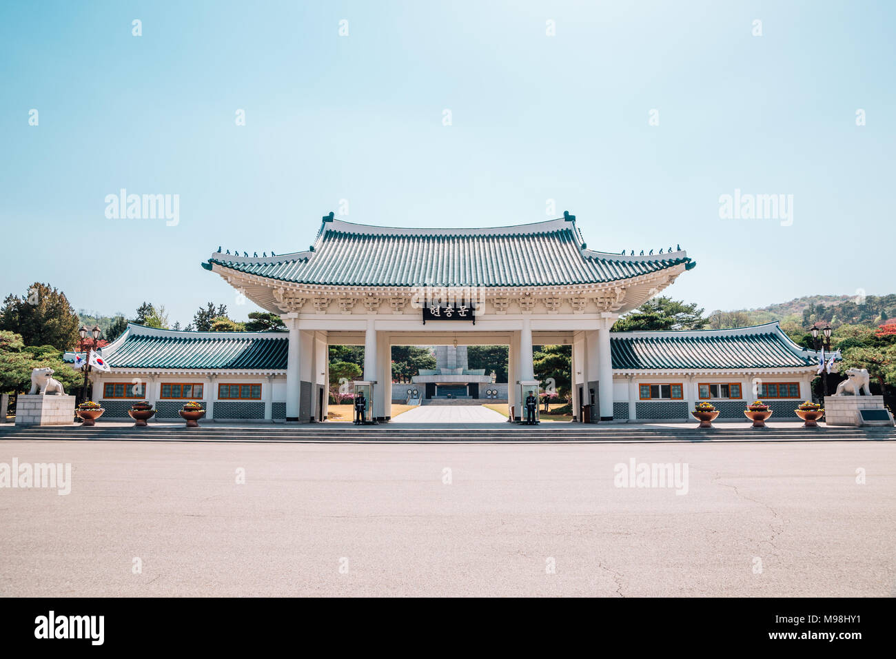 Memorial Gate in Seoul National Cemetery, Korea Stock Photo