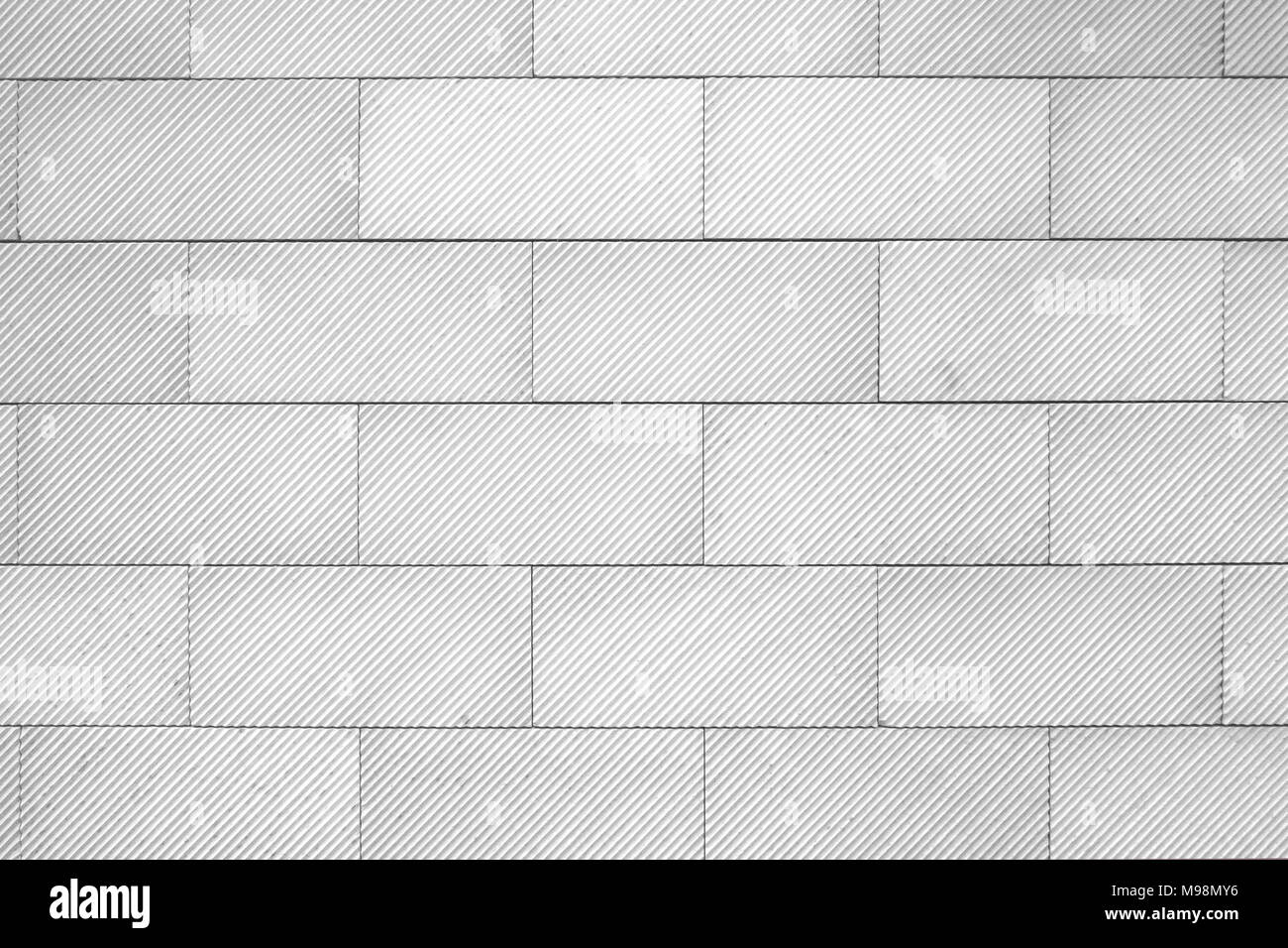 White classical brick wall for background Stock Photo