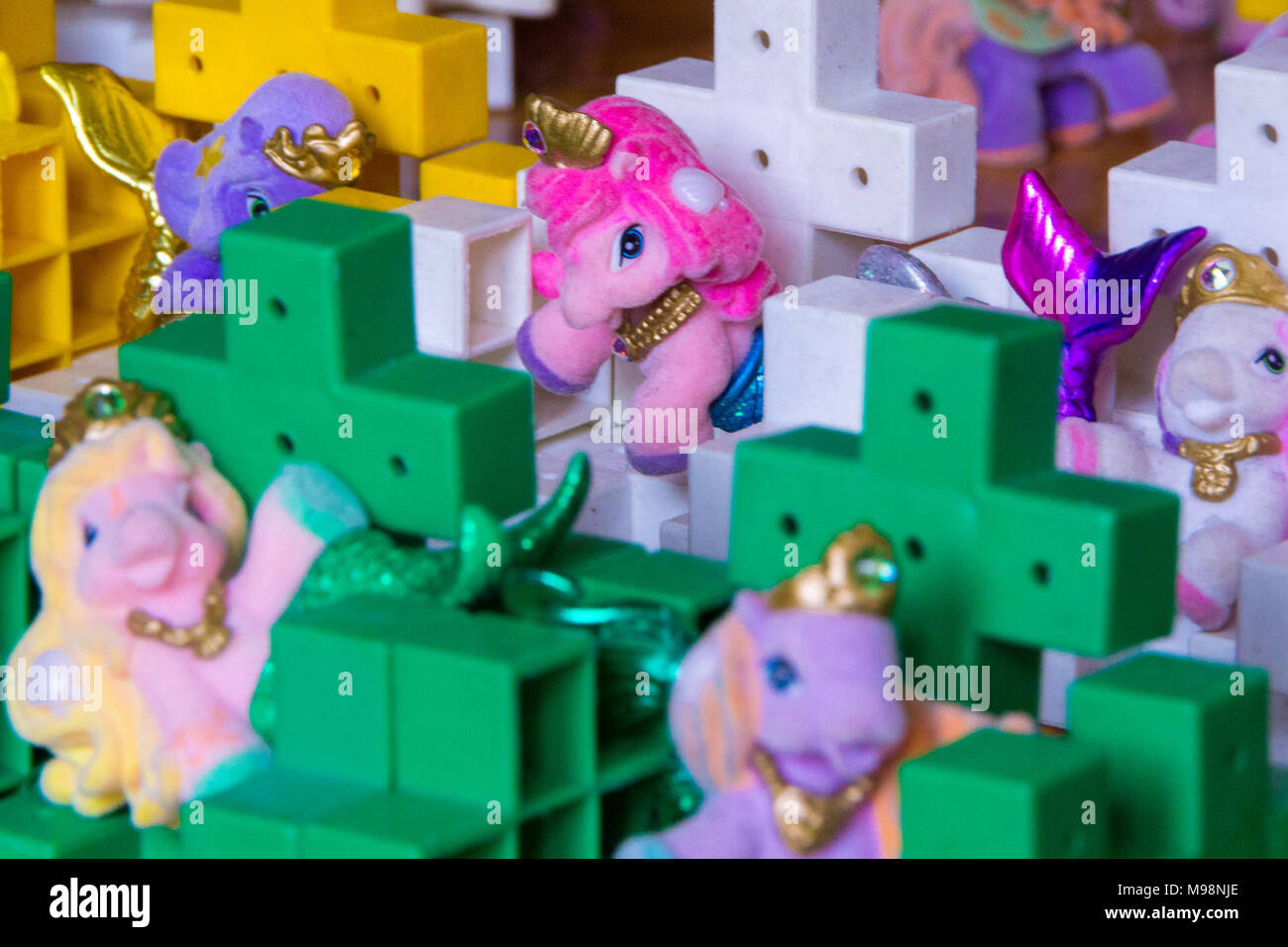 Filly toys of horses. Filly in the school. Selfie Stock Photo Alamy