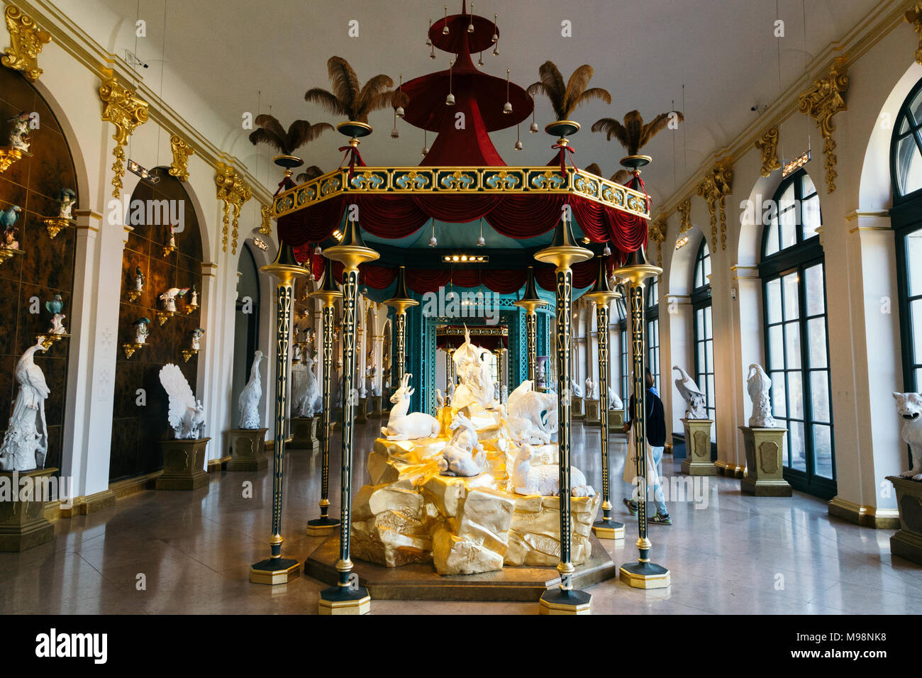 Dresden, Germany August 24, 2016 Inside Zwinger palace museum Stock